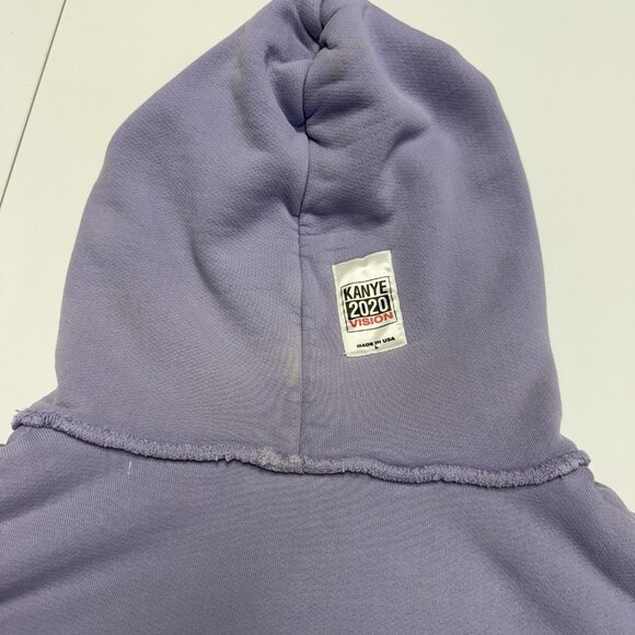 Kanye 2020 Vision Hoodie Sweatshirt Mens Large Double Layered Heavyweight Purple - Picture 13 of 16